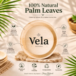 10" (25cm) Round Disposable Plates Palm Leaf Bamboo Plates - Image 3