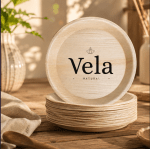 10" (25cm) Round Disposable Plates Palm Leaf Bamboo Plates - Image 4