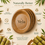Rice Husk Disposable Plates - Made From 100% Paddy Residue - Image 2