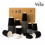 Ripple Paper Cup Triple Wall Bio Hot Cup (355ml/12oz) Black 500 pieces (NO LIDS)