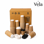 Ripple Paper Cup Triple Wall Bio Hot Cup (355ml/12oz) Kraft 500 pieces (NO LIDS)
