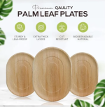 Round Oval Disposable Bamboo Tray - Medium 14" x 10" (35cm x 25cm) - Image 3