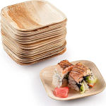 Small 4" (10cm) Square Compostable Bamboo Plates