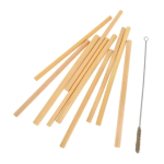 Reusable Bamboo Straws With Cleaning Brush 10pcs - Image 4