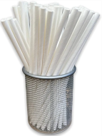White Paper Drinking Straws (250 pcs) - Image 3
