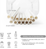 White Paper Drinking Straws (250 pcs) - Image 2