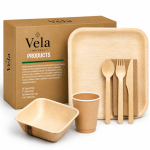 Biodegradable Party Bundle - Bamboo Plates & Bowls