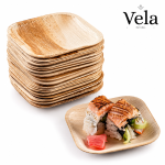 Small 4" (10cm) Square Compostable Bamboo Plates