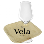 Wine Glass Holder - 8" (20cm) Disposable Bamboo Plates - Image 3