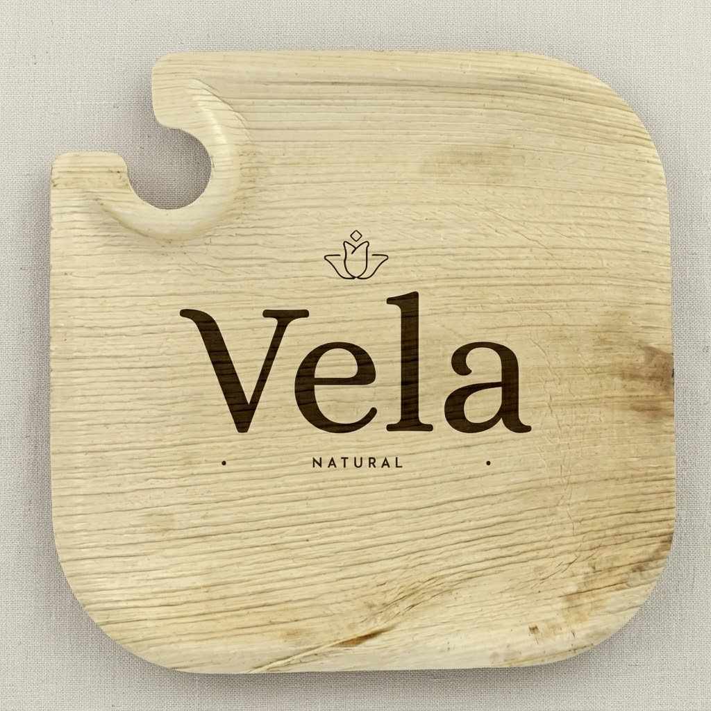 Wine Glass Holder - 8 (20cm) Disposable Bamboo Plates Wine Glass Holder - 8" (20cm) Disposable Bamboo Plates - Image 1