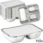 Lids For Foil 3-Compartment Tray