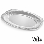 Medium 35cm Oval Foil Platters Silver